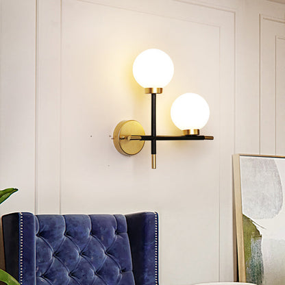 Simplicity Bean Molecular Glass 2-Light Wall Sconce Lamp