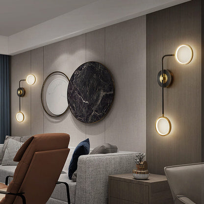 All Rod Ring Combination Graphic LED Wall Sconce Lamp