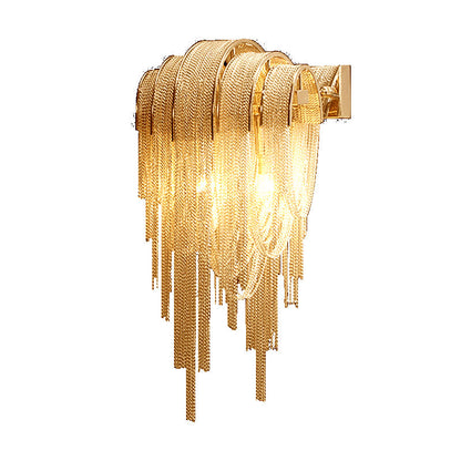Iron Aluminum Tassel Chain 2/4 Light Wall Sconce Lamp