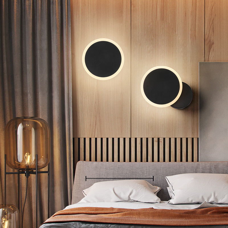 Simplicity Round Iron Acrylic LED Wall Sconce Lamp