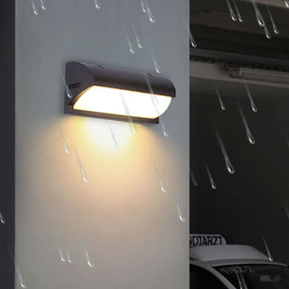 Geometry Outdoor Waterproof Sensor LED Wall Sconce Lamp