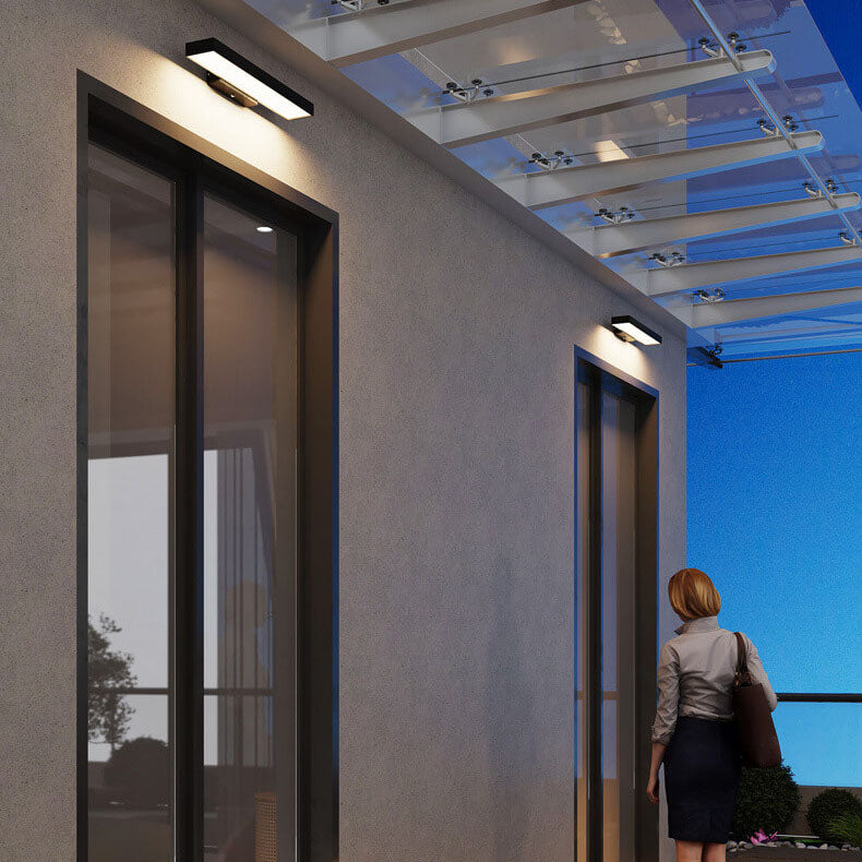 Modern Minimalist Flat LED Sensor Outdoor Wall Sconce