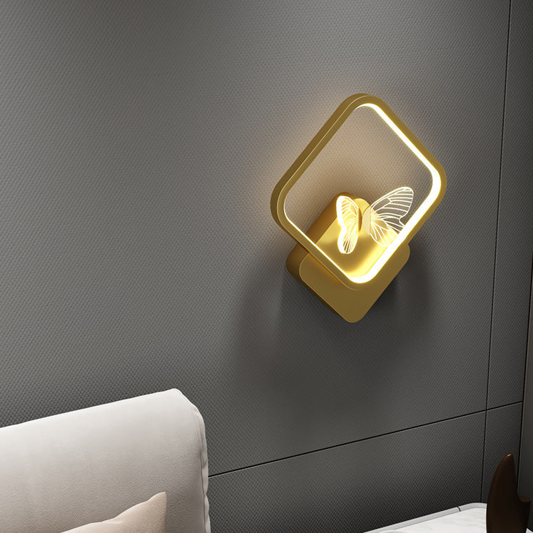 Deco Square Round Frame Design LED Wall Sconce Lamp