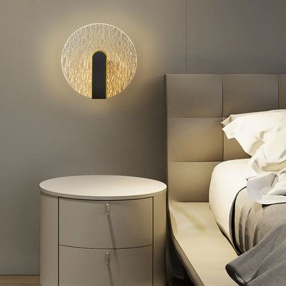 Simplicity Crackle Acrylic Round Shade LED Wall Sconce Lamp