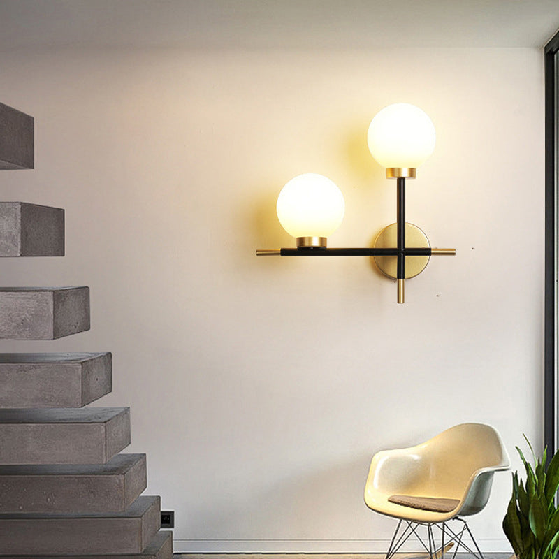 Simplicity Bean Molecular Glass 2-Light Wall Sconce Lamp
