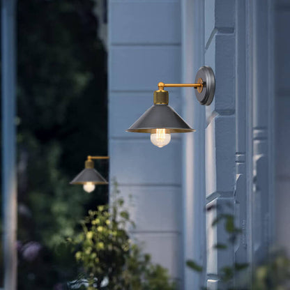 Aluminum Wrought Iron Lampshade 1-Light Wall Sconce Lamp