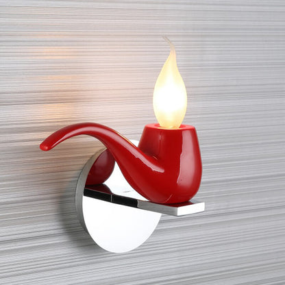Creative Pipe Resin Hardware 1-Light Wall Sconce Lamp