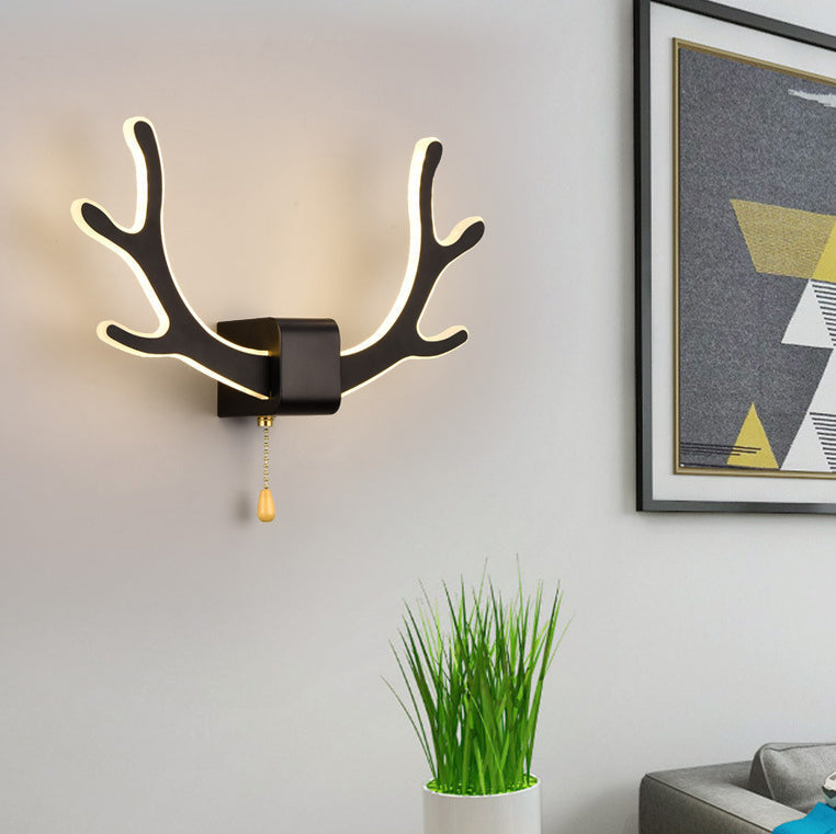Creative Antler Iron Acrylic LED Wall Sconce Lamp