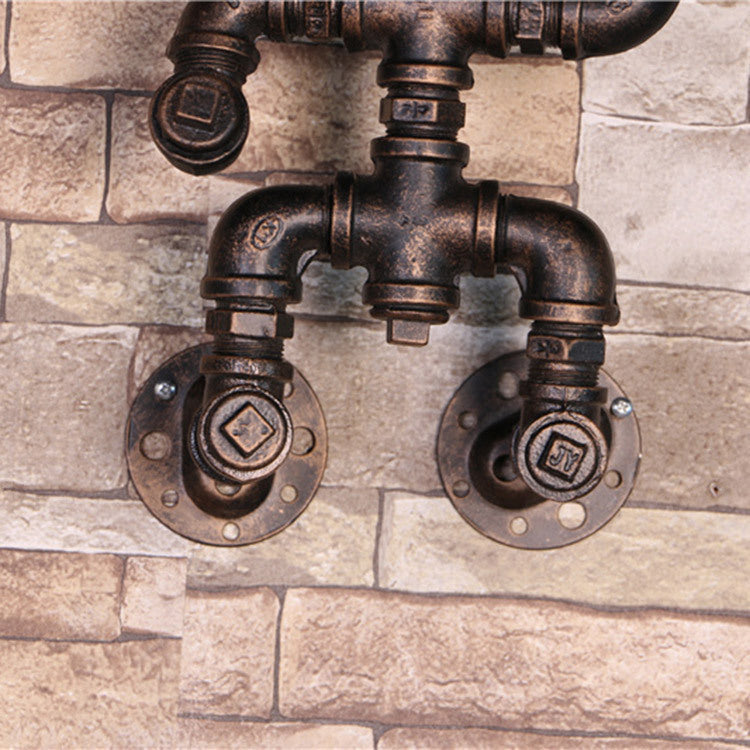 Industrial Dome Pipe Iron 1-Light Wall Sconce Lamp