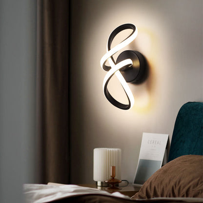 Nordic Twisted Line Shape Aluminum LED Wall Sconce Lamp
