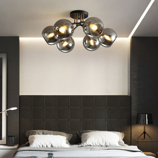 Modern Glass Iron Ceiling Light