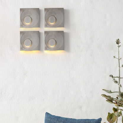 Scandinavian Cement Square 1-Light Wall Sconce Lamp