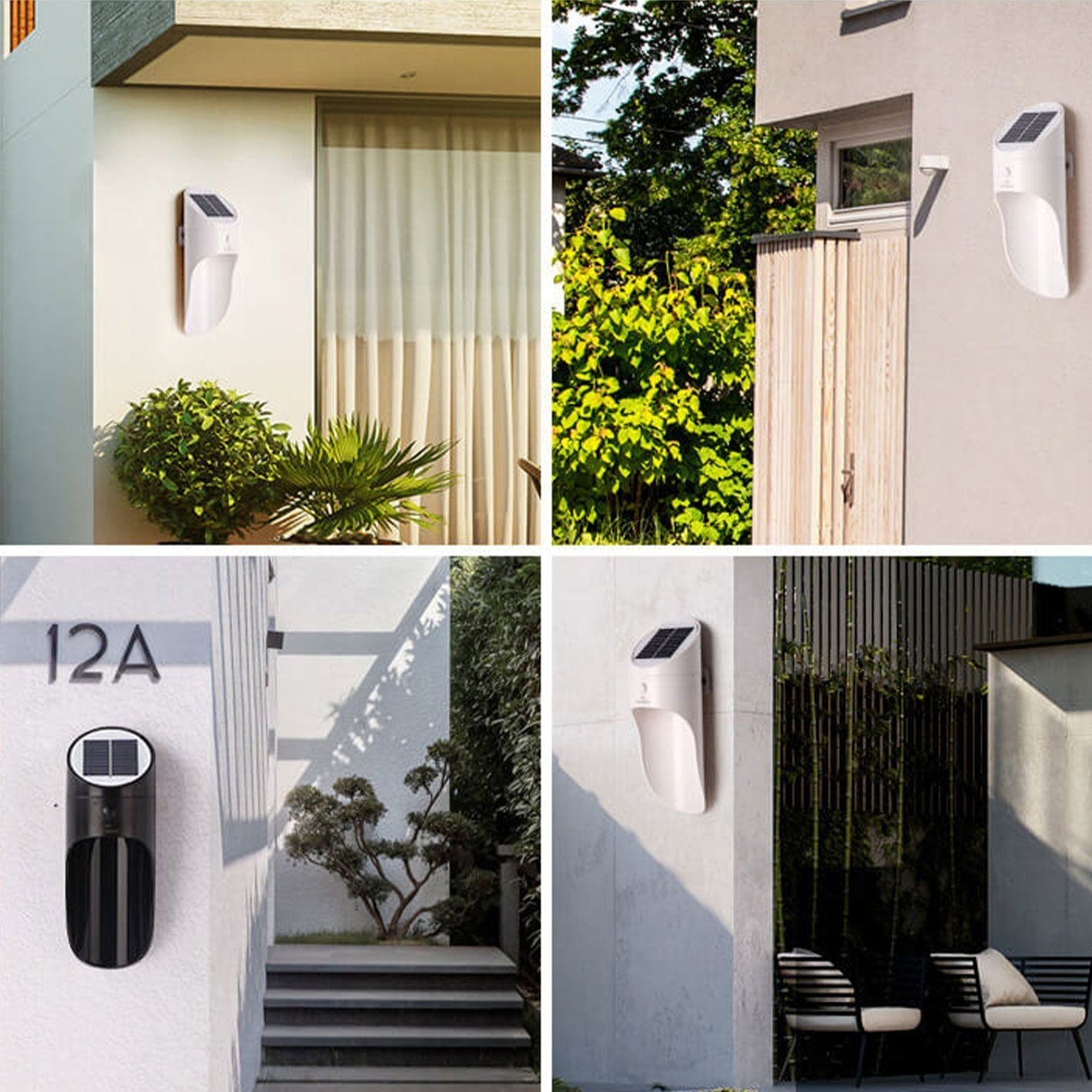 Solar LED Sensor Outdoor Waterproof Wall Sconce Lamp