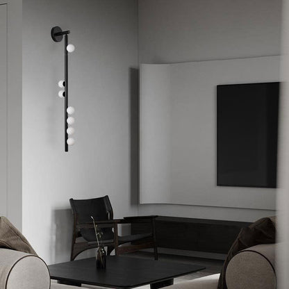 Simplicity Iron Glass Ball 3/5/7-Light Wall Sconce Lamp