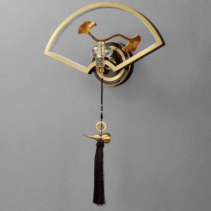 Chinese Copper Magnesium Acrylic LED Wall Sconce Lamp