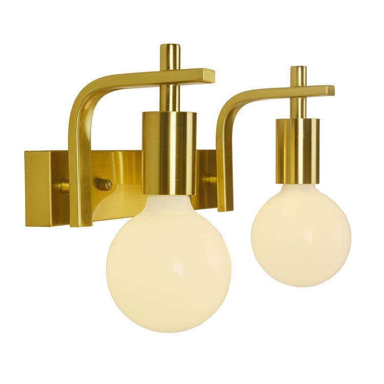 Modern Minimalist Round Iron 2-Light Wall Sconce Lamp
