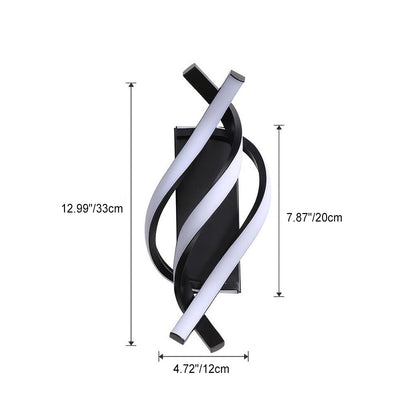 Spiral Line Aluminium Acrylic Silicone LED Wall Sconce Lamp