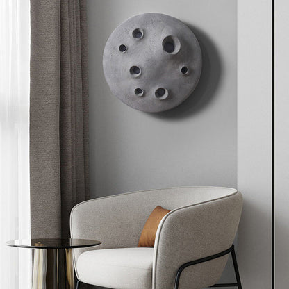 Industrial Round Crater Resin Acrylic LED Wall Sconce Lamp
