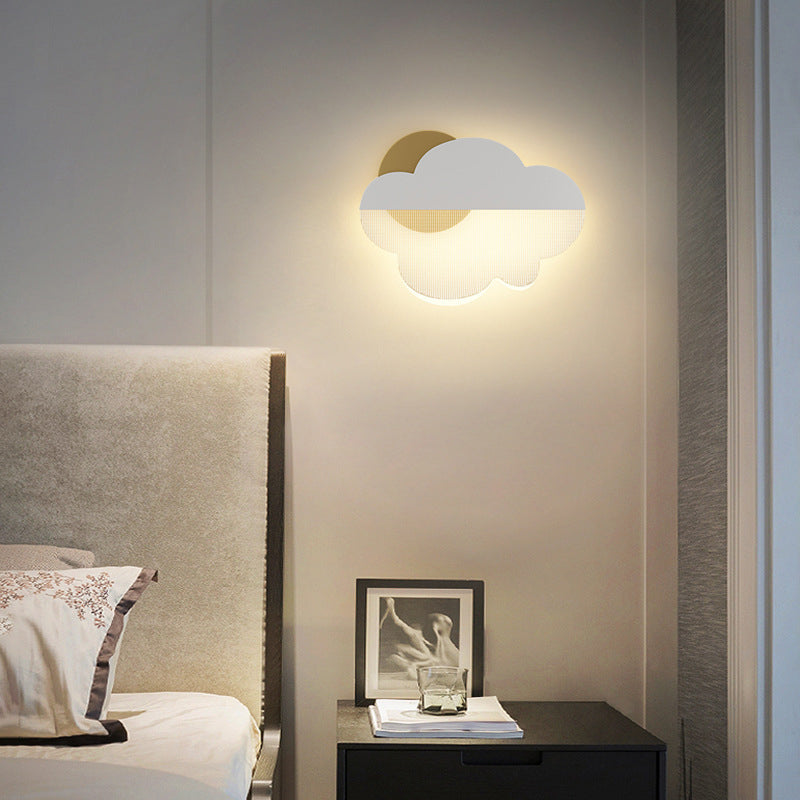 Simplicity Iron Acrylic Cloud Shade LED Wall Sconce Lamp