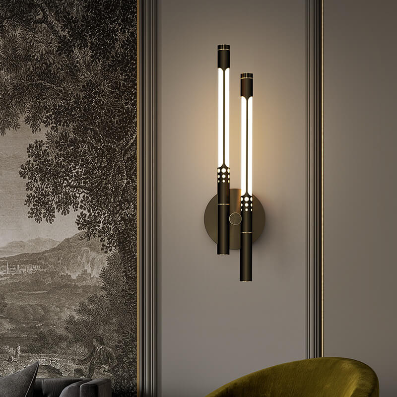 Light Luxury Cylindrical All-copper LED Wall Sconce Lamp
