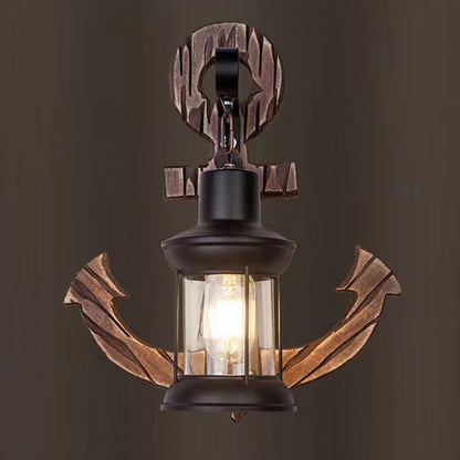 Distressed Cylindrical Glass Shade 1-Light Wall Sconce Lamp