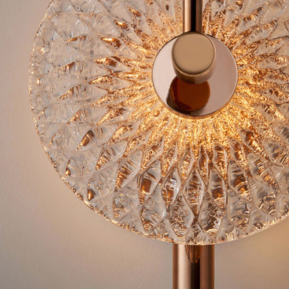 Minimalist Round Stainless Steel Glass LED Wall Sconce Lamp