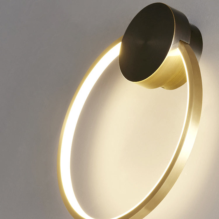 Brass Acrylic Triangle Square Circle LED Wall Sconce Lamp