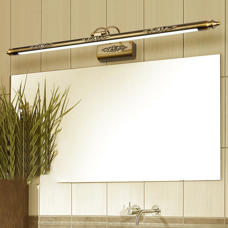 Iron Rocker Arm LED Vanity Mirror Front Wall Sconce Lamp