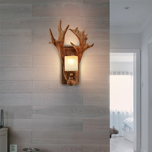Scandinavian Cylinder Resin Glass 1-Light Wall Sconce Lamp