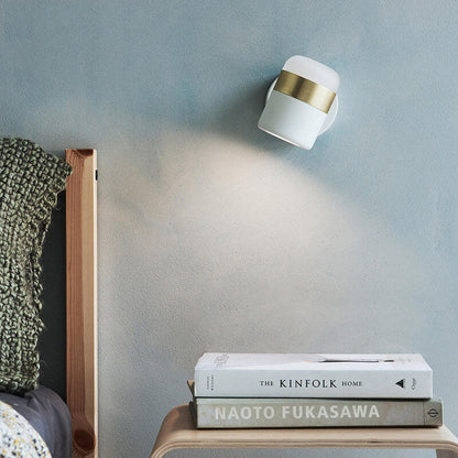 Cylindrical Spotlight Adjustable Mini LED Wall Sconce Lamp