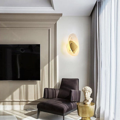 Creative Irregular Oval Iron Crystal LED Wall Sconce Lamp