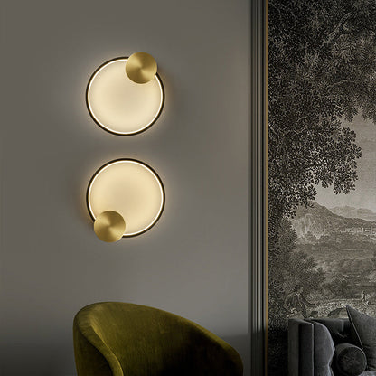 Brass Acrylic Triangle Square Circle LED Wall Sconce Lamp