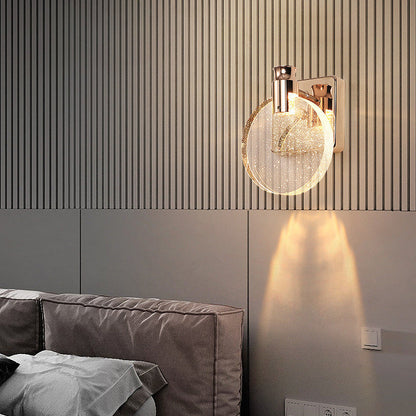 Scandinavian Crystal Round LED Wall Sconce Lamp