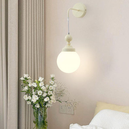 Scandinavian Gourd Iron Glass 1-Light Wall Sconce Lamp
