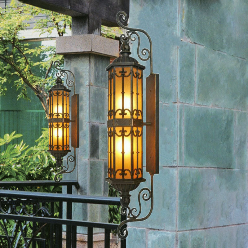 Creative Glass Strip 1-Light Outdoor Wall Sconce Lamp