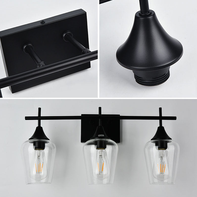 Traditional Wine Glass Iron 2/3 Light Wall Sconce Lamp