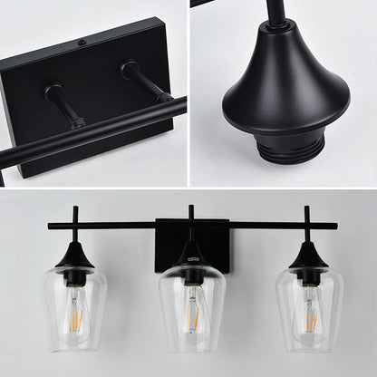 Traditional Wine Glass Iron 2/3 Light Wall Sconce Lamp
