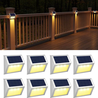Solar Stainless Steel 3 LED Outdoor Garden Step Light