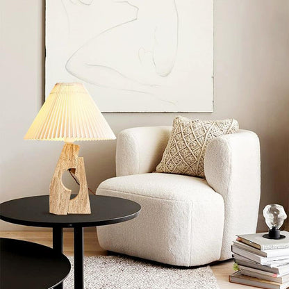 Contemporary Creative Dome Stone Fabric 1-Light Table Lamp