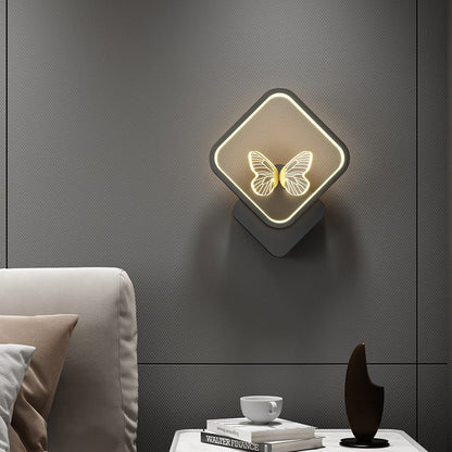 Deco Square Round Frame Design LED Wall Sconce Lamp