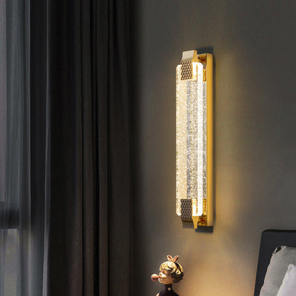 Dazzling Crystal Shade Stainless Steel LED Wall Sconce Lamp