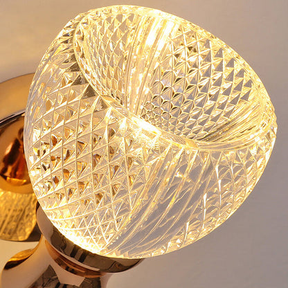 Luxury Column Acrylic Hardware 2-Light Wall Sconce Lamp