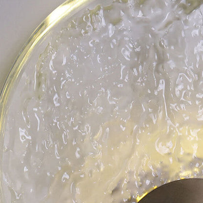 Modern Luxury Round Glass Copper LED Wall Sconce Lamp