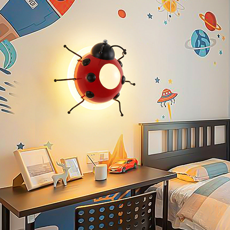 Creative Cartoon Beetle Acrylic LED Kids Wall Sconce Lamp