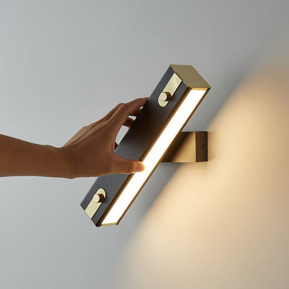 Light Wrought Iron Acrylic Rotatable LED Wall Sconce Lamp