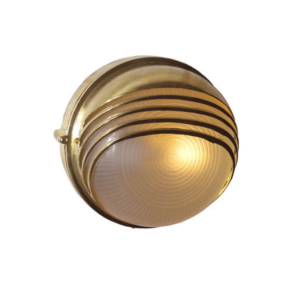 Glass Zinc Alloy Half Round 1-Light Wall Sconce Lamp