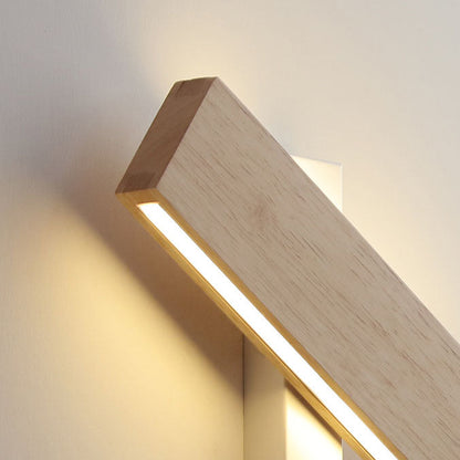 Japanese Minimalist Log Rectangular LED Wall Sconce