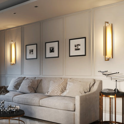 Rectangular Iron Acrylic 1-Light Wall Sconce Lamp