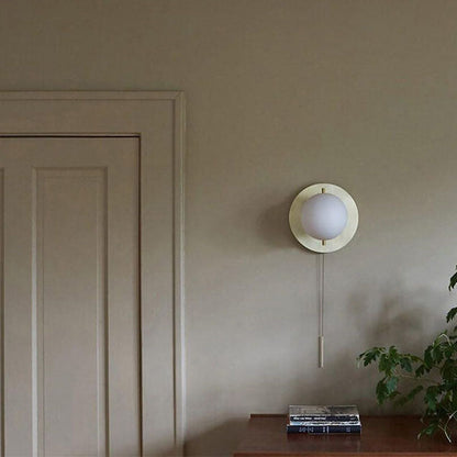 Light Luxury Copper Glass Ball 1-Light Wall Sconce Lamp