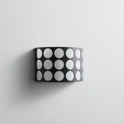 Scandinavian Cylinder Dot Fabric Iron LED Wall Sconce Lamp